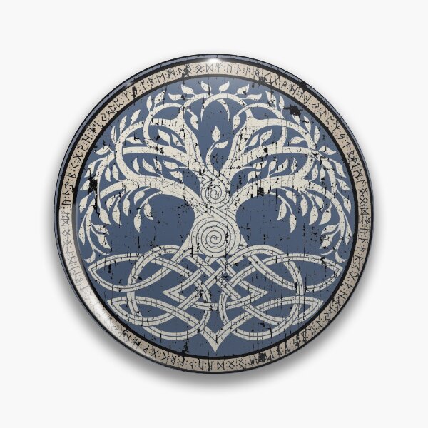 Item preview, Norse Yggdrasil Tree of Life Viking Pagan Futhark Runes Distressed designed and sold by BluePagan.