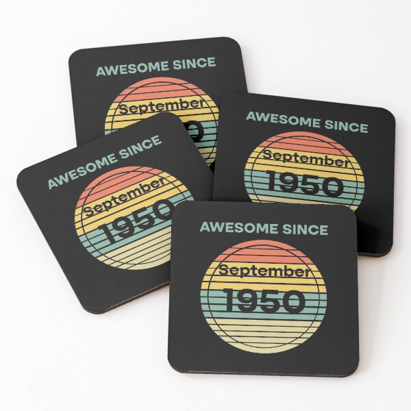 Item preview, Retro Vintage 70th Birthday Awesome Since September 1950 designed and sold by Rami Khalifah.