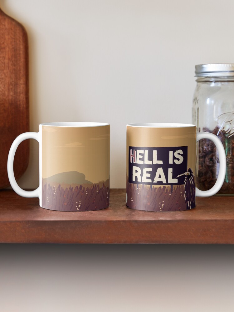 Thumbnail 2 of 6, Coffee Mug, hell is real designed and sold by Tynaminnow.
