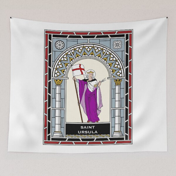Item preview, ST URSULA under STAINED GLASS designed and sold by CatholicSaints.