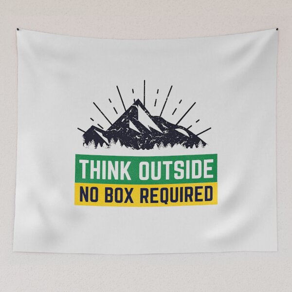 Item preview, Think Outside No box required - hiking designed and sold by littleartist18.