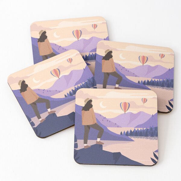Item preview, Find a joy in journey Adventure mountain lake sunset Art design designed and sold by JustMindBlowing.