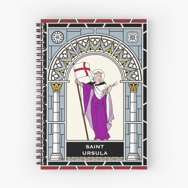 Item preview, ST URSULA under STAINED GLASS designed and sold by CatholicSaints.