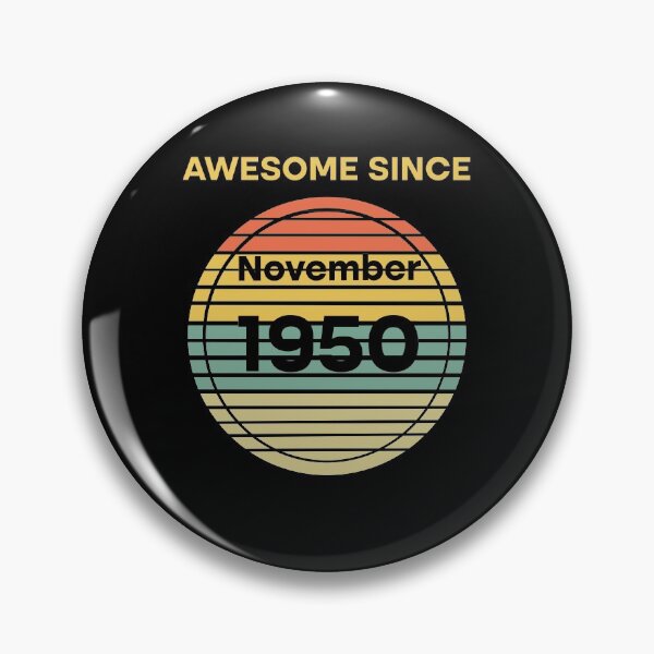 Item preview, Retro Vintage 70th Birthday Awesome Since November 1950 designed and sold by Rami Khalifah.