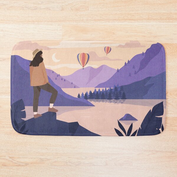 Item preview, Find a joy in journey Adventure mountain lake sunset Art design designed and sold by JustMindBlowing.
