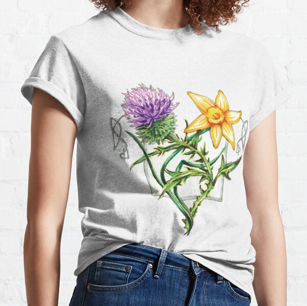 Thistle and Daffodil. Classic T-Shirt