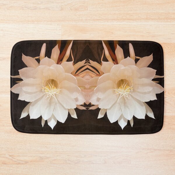 Item preview, White on black cactus blossom designed and sold by Zina Stromberg.