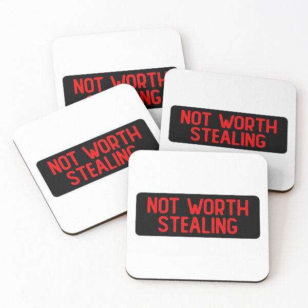 Item preview, Not Worth Stealing Funny Bumper designed and sold by Sour Soul.