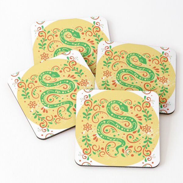Item preview, Snake- Rosemaling style Scandinavian folk art snake designed and sold by utopianpioneer.