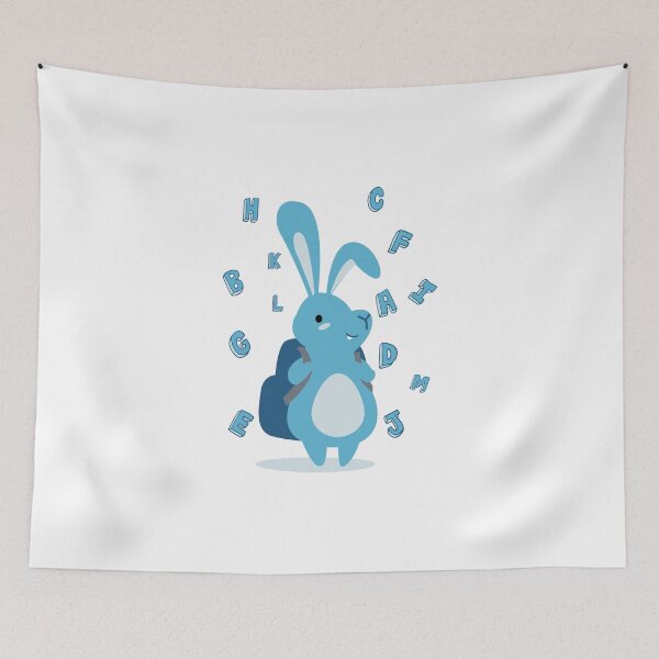 Item preview, blue kids blue child rabbit rabbit design cute animal cute designed and sold by MeryemSpace.