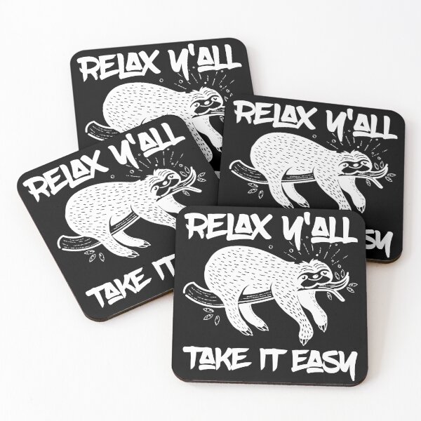 Item preview, Relax Y'all Take It Easy Cute Lovable Lazy Sloth designed and sold by CharJens.