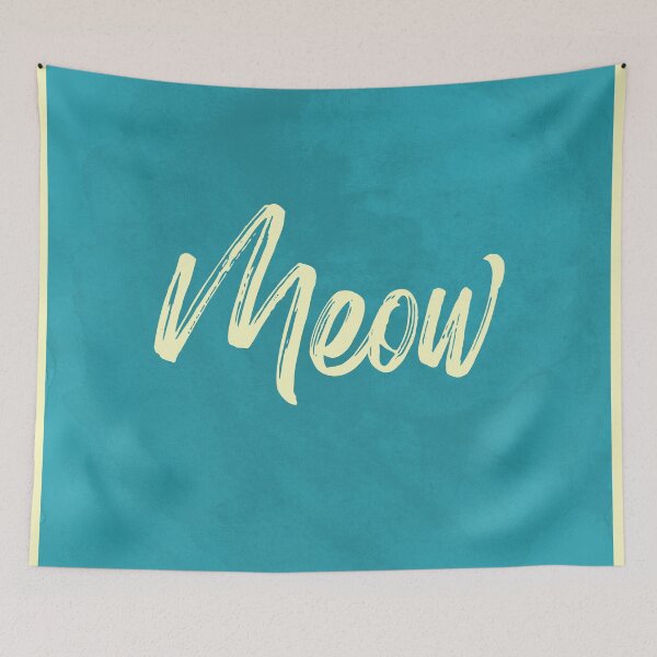 Item preview, Meow - Teal/Daffodil designed and sold by SnarkyDoodles.