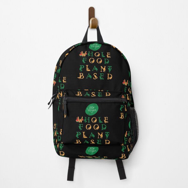 Item preview, Whole Food Plant Based-100%Vegan-Black Background designed and sold by Trendi61.