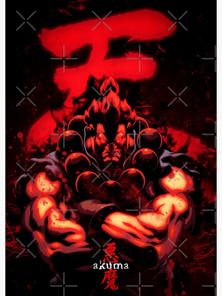 Street Fighter Akuma Fighting Games Art Wall Indoor Room Poster - POSTER  20x30