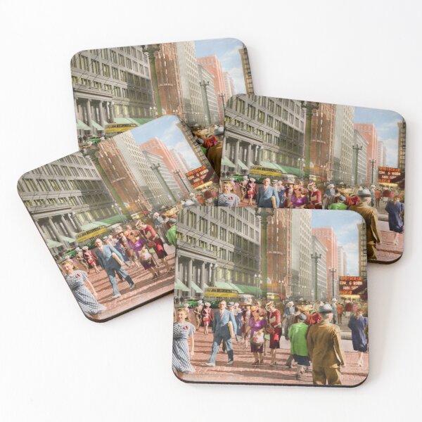 Item preview, City - Chicago - Shopping Crowds 1940 designed and sold by Mike Savad Photography.