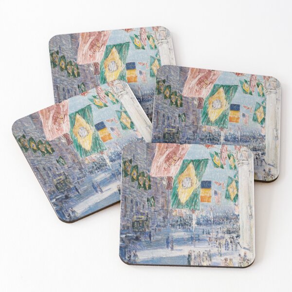 Item preview, Impressionist Art Avenue of the Allies: Brazil, Belgium (1918) by Frederick Childe Hassam designed and sold by Designedbysm.