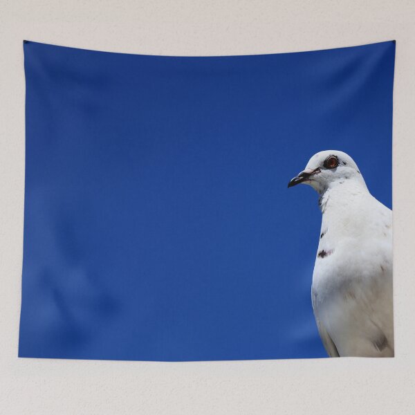 Item preview, White pigeon on a blue background designed and sold by Michaelerch.