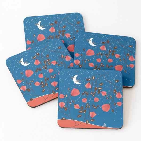 Item preview, Flowers on a crescent night | Bougainvillea designed and sold by deepgoa.