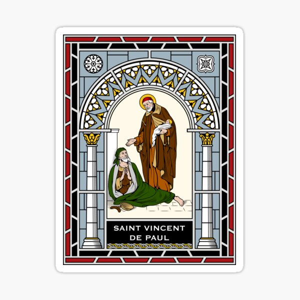 Item preview, ST VINCENT DE PAUL under STAINED GLASS designed and sold by CatholicSaints.