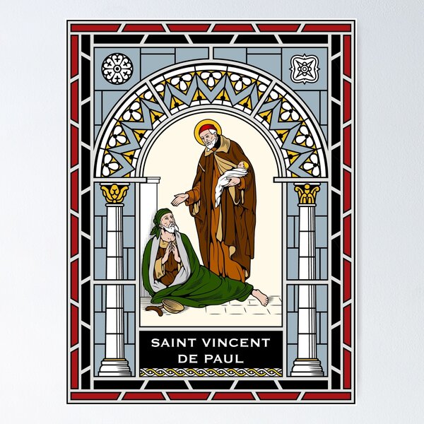 Item preview, ST VINCENT DE PAUL under STAINED GLASS designed and sold by CatholicSaints.