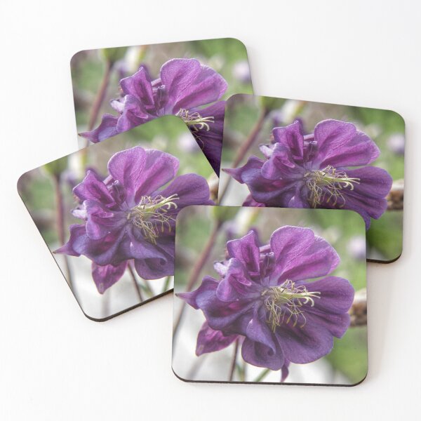 Item preview, Summer meadow purple Aquilegia flower designed and sold by hoxtonboy.