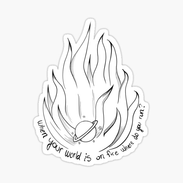 World on fire Sticker