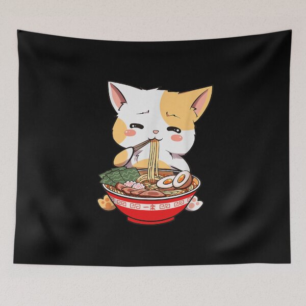 Item preview, Kawaii Neko Ramen Cute Ramen Cat Japanese Noodle Funny Anime  designed and sold by loka-Art.