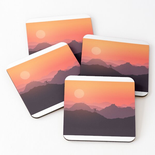 Item preview, Beautiful sunset of eyari mountains art print designed and sold by JustMindBlowing.