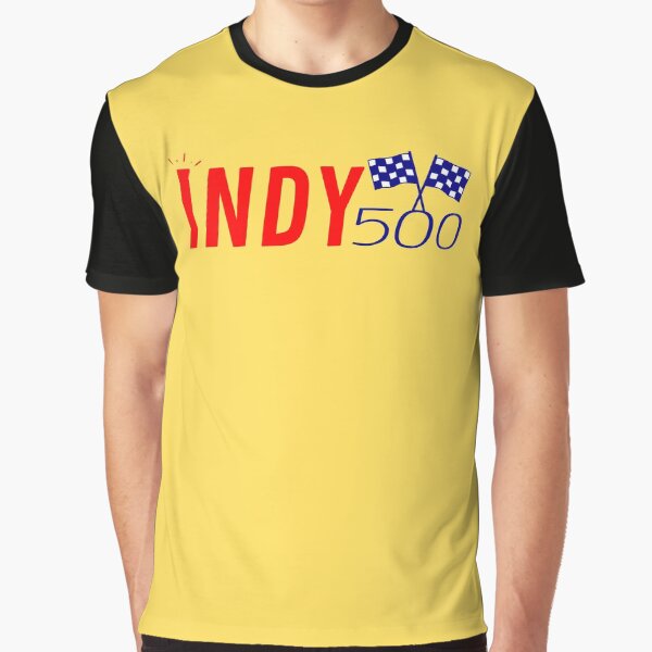 Indy 500 yellow car racing Graphic T-Shirt