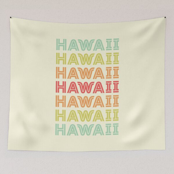 Item preview, Aloha Hawaii | Retro rainbow typography aesthetic designed and sold by MamSelle.