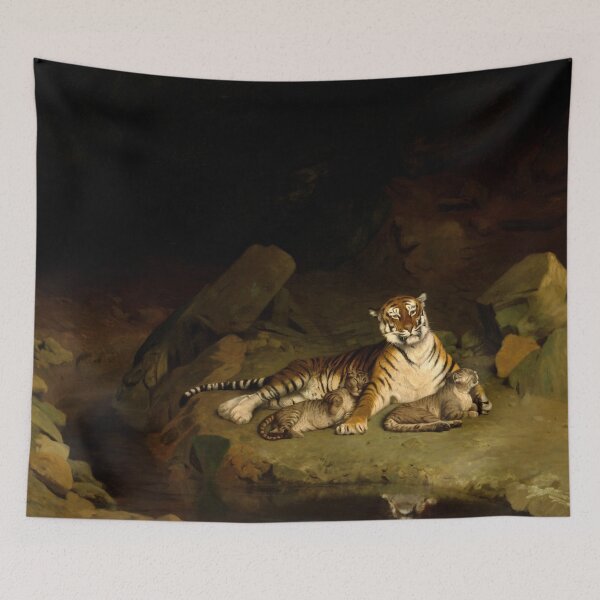 Item preview, Tiger and Cubs by Gerome designed and sold by academic-art.