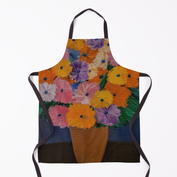 Item preview, abstract carnations in vintage style vase designed and sold by kkartwork.
