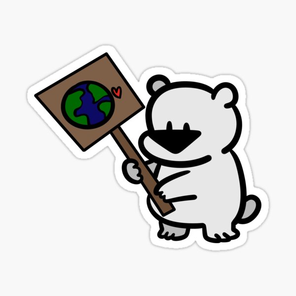 Item preview, Protesting Polar Bear designed and sold by WatchToDonate.