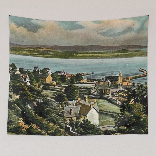 Item preview, Vintage Illustration of the view from Quarry Hill, Ardrishaig designed and sold by yourscotland.