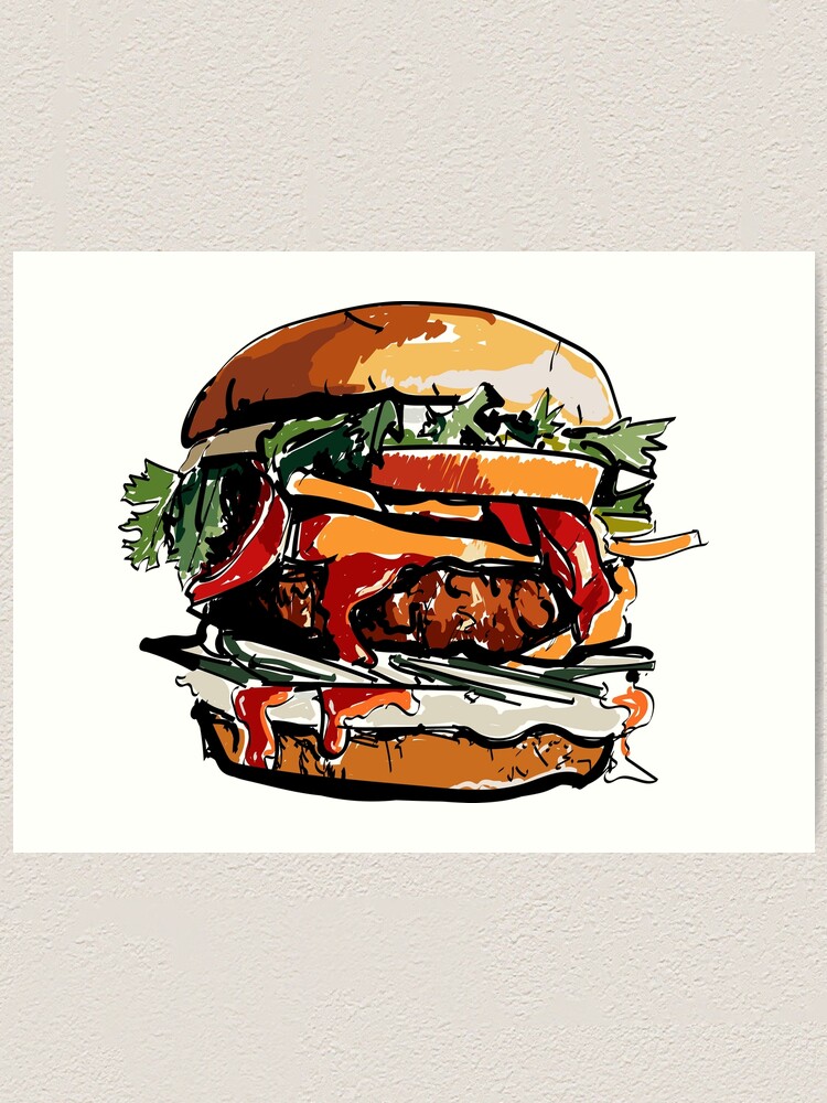 Premium Vector  Hand drawn hamburger sketch of burger fast food  illustration in doodle style