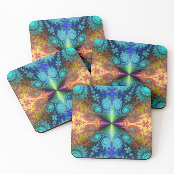 Item preview, Colorful Turquoise Fractal Background Design designed and sold by FreedomUniverse.