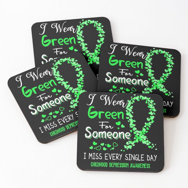 Item preview, I Wear Green Childhood Depression Awareness designed and sold by GennieShop.