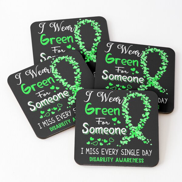 Item preview, I Wear Green Disability Awareness designed and sold by GennieShop.
