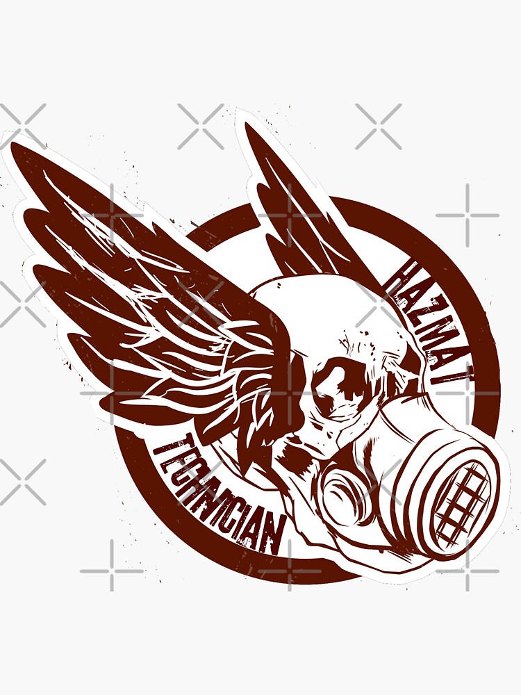 Thumbnail 3 von 3, Sticker, Hazmat-Techniker-Schädel designt und verkauft von Bbenn28.