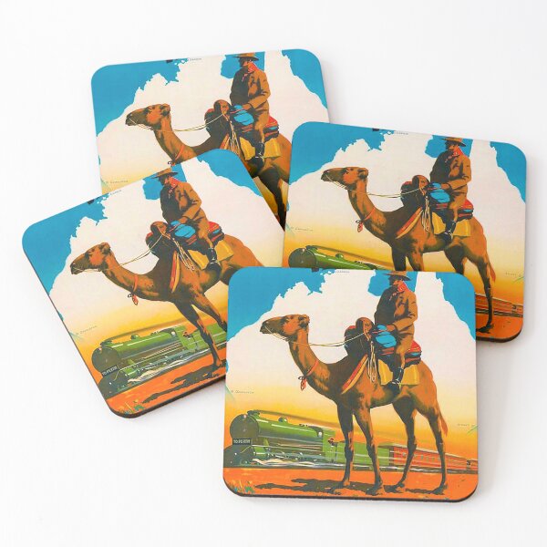 Item preview, Vintage Australian Railway Poster, Australia, Camel, Dessert, Trans-Australian Railway, Travel Poster, Train, Continent, Aussie,  designed and sold by Nostrathomas66.