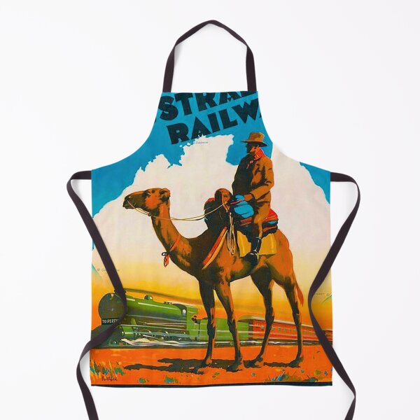 Item preview, Vintage Australian Railway Poster, Australia, Camel, Dessert, Trans-Australian Railway, Travel Poster, Train, Continent, Aussie, designed and sold by Nostrathomas66.