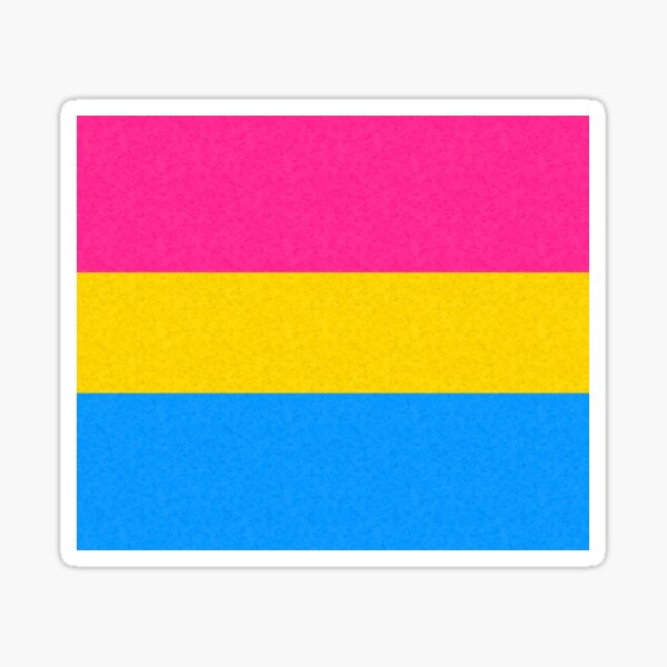 Pansexual Pride Flag Colored Background Sticker