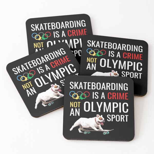 Item preview, Skateboarding Is A Crime | Dog Skateboarding | Trendy | Black designed and sold by NoirOwned.