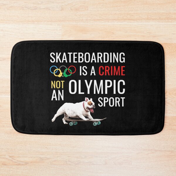 Item preview, Skateboarding Is A Crime | Dog Skateboarding | Trendy | Black designed and sold by NoirOwned.
