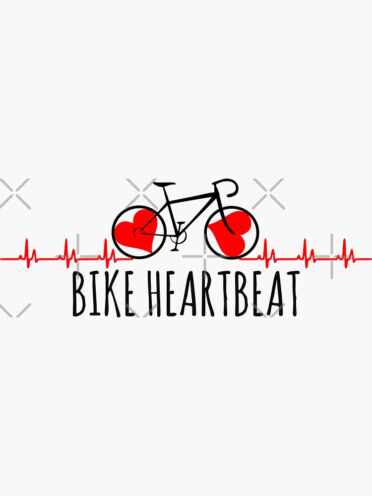 "Bike heartbeat n.2" Sticker for Sale by MyPepy Redbubble