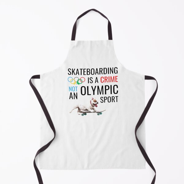 Item preview, Skateboarding Is A Crime | Dog Skateboarding | Trendy | White designed and sold by NoirOwned.