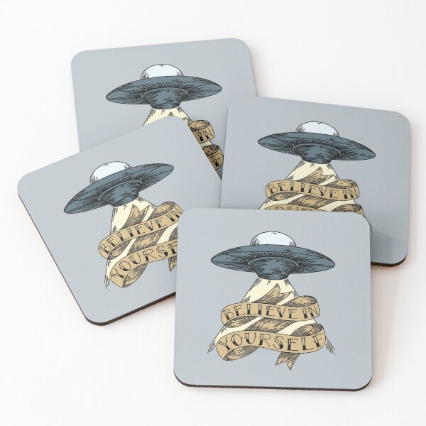 Item preview, alien spaceship believe in yourself ufo sticker designed and sold by carolynmae.