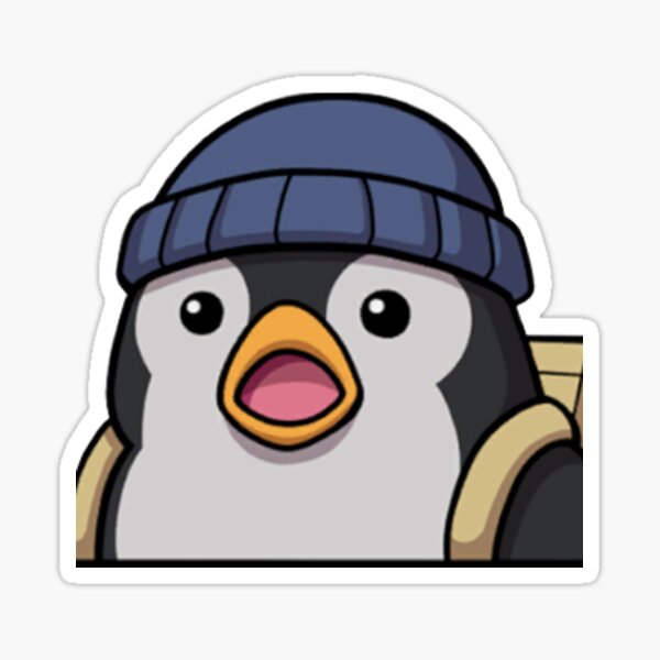 pingüino sorprendido Pegatina