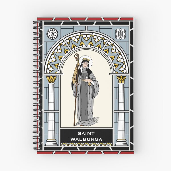 Item preview, ST WALBURGA under STAINED GLASS designed and sold by CatholicSaints.