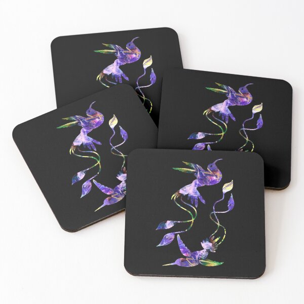 Item preview, Spirit world of magic purple dreams abstract hummingbirds  designed and sold by TitaCris.